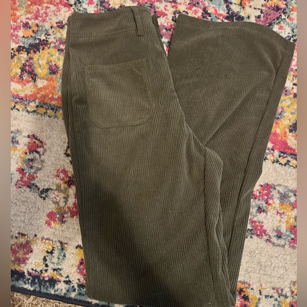 Gray Corduroy Pants with front and back pockets- Like New- Juniors Size Small